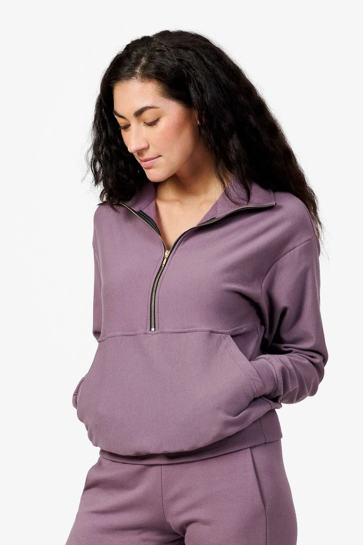 Freedom Half Zip Sweatshirt in Ephemera sold by Daub & Design product image thumbnail 2