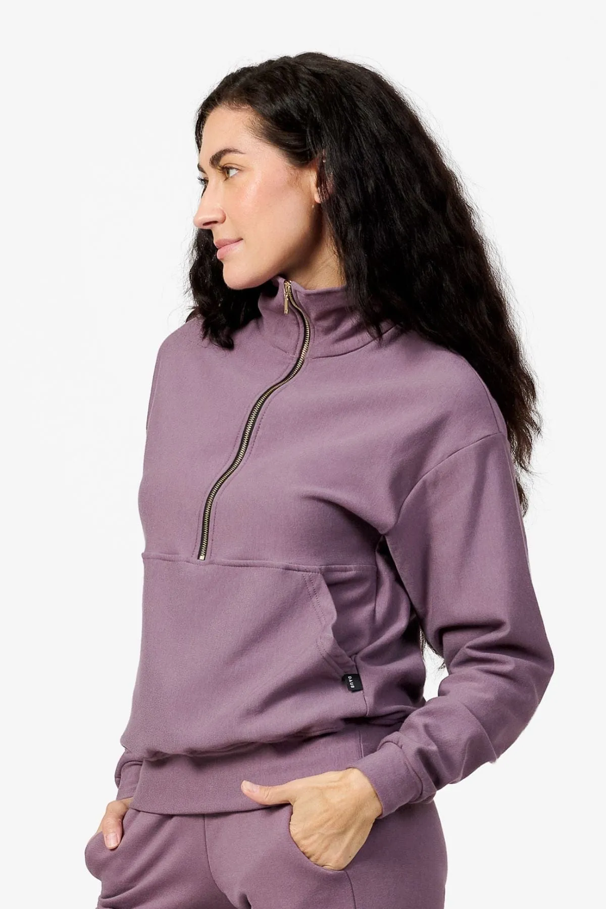 Freedom Half Zip Sweatshirt in Ephemera sold by Daub & Design product image thumbnail 5