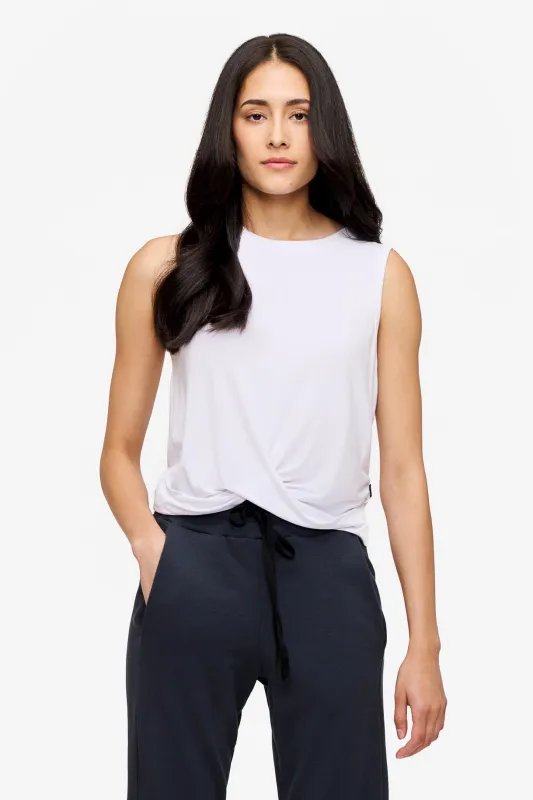 Leilani Tank in White* sold by Daub & Design