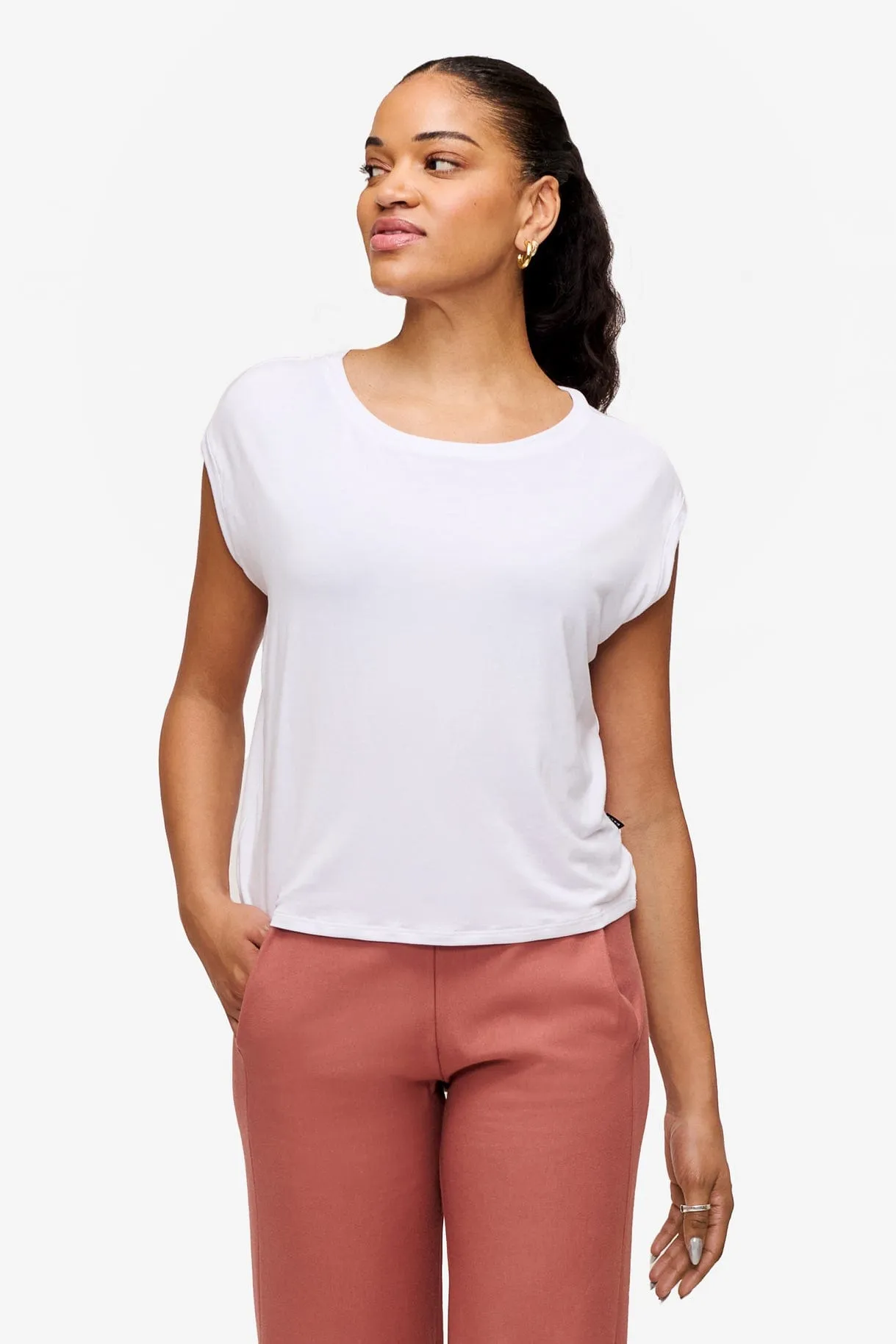 Box Tee in White sold by Daub & Design product image thumbnail 5