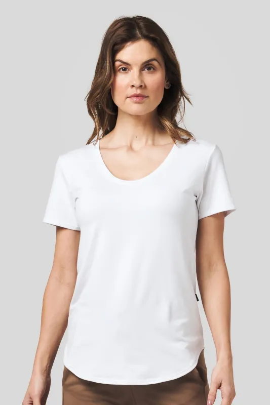 Avery Tee in White sold by Daub & Design