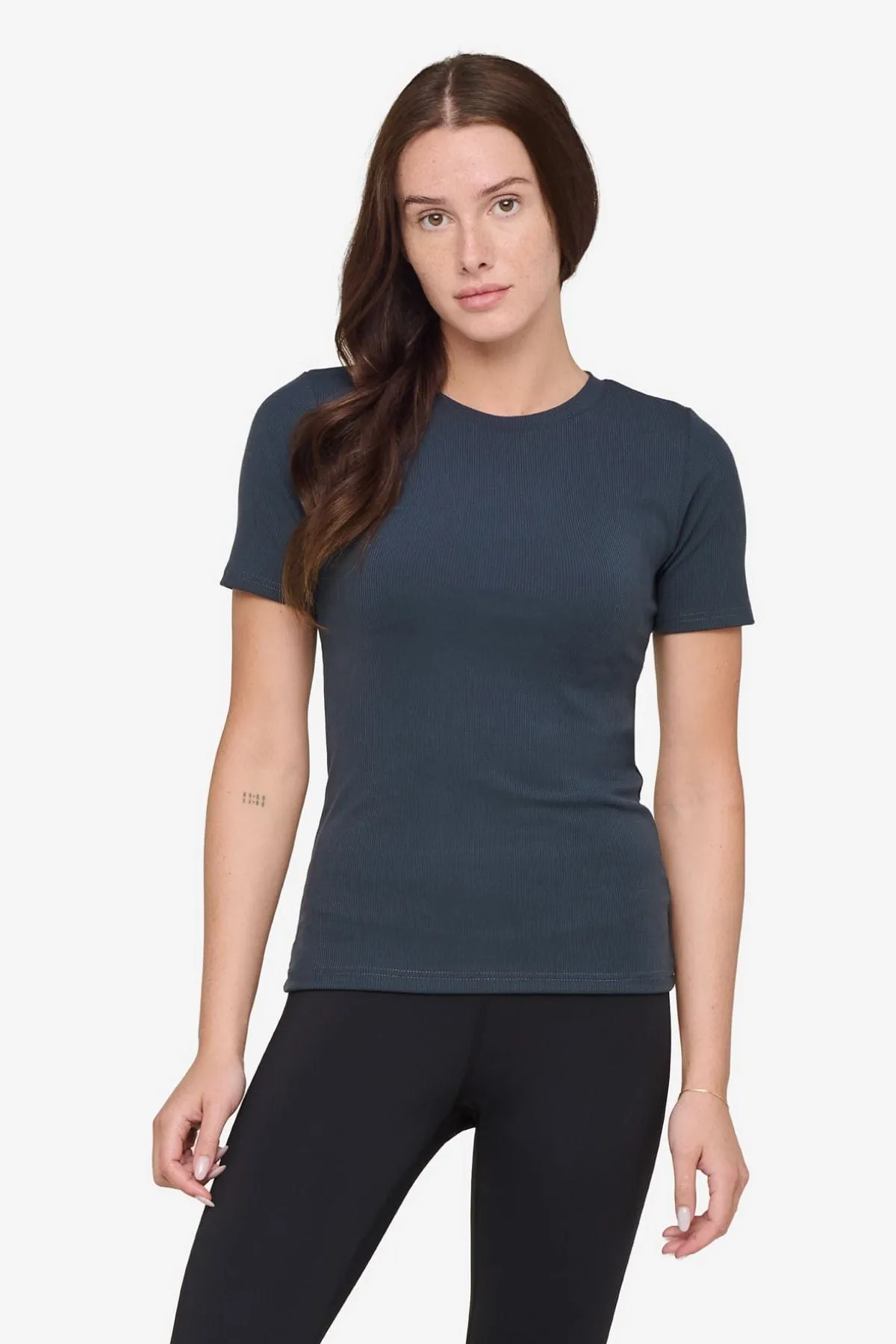 Ribbed Tee in Eclipse sold by Daub & Design