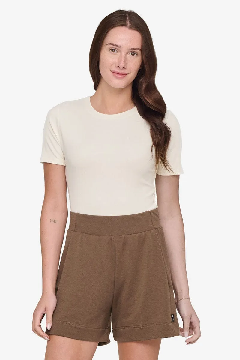 Ribbed Tee in Ivory sold by Daub & Design product image thumbnail 2
