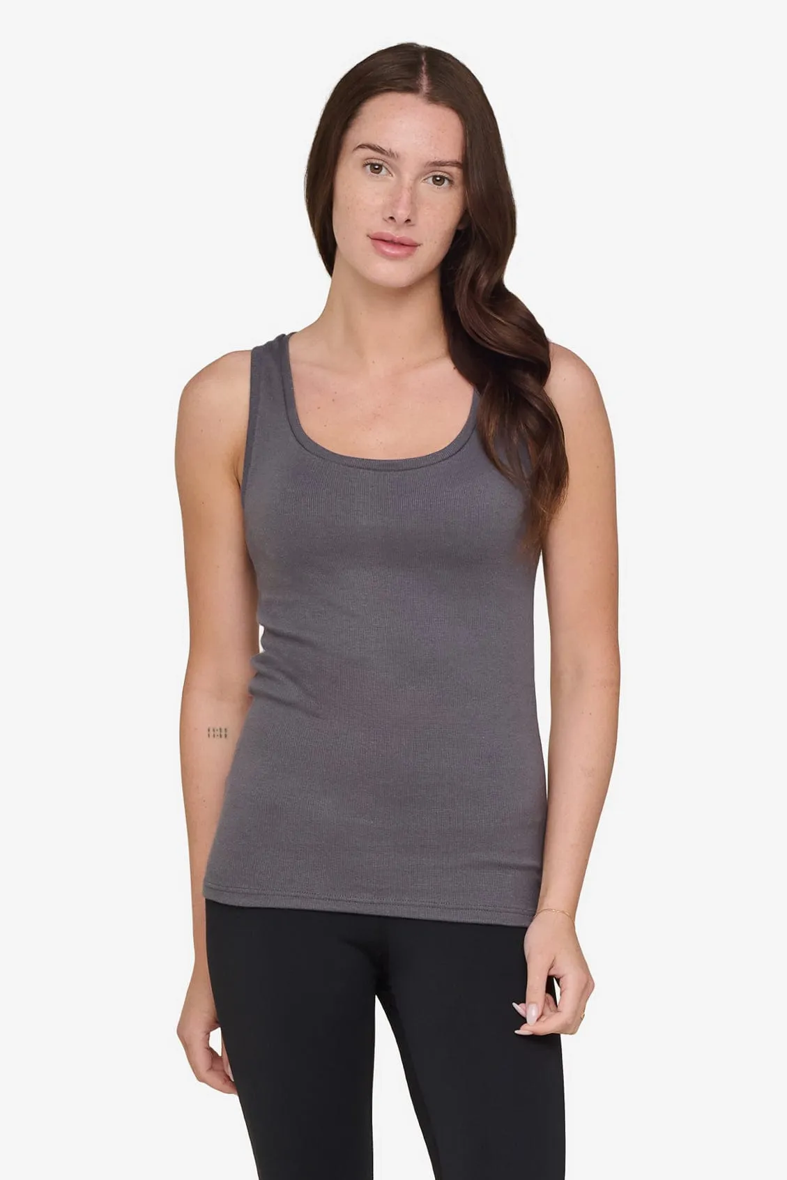 Basic Tank in Graphite sold by Daub & Design