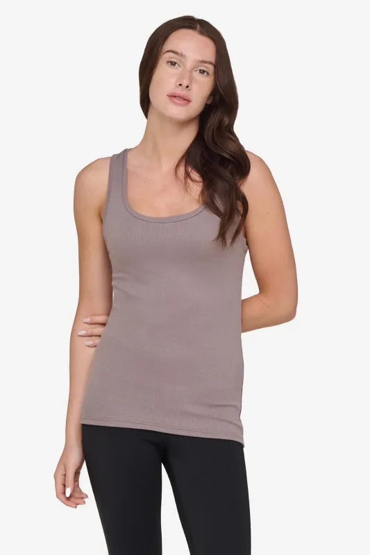 Basic Tank in Mink sold by Daub & Design