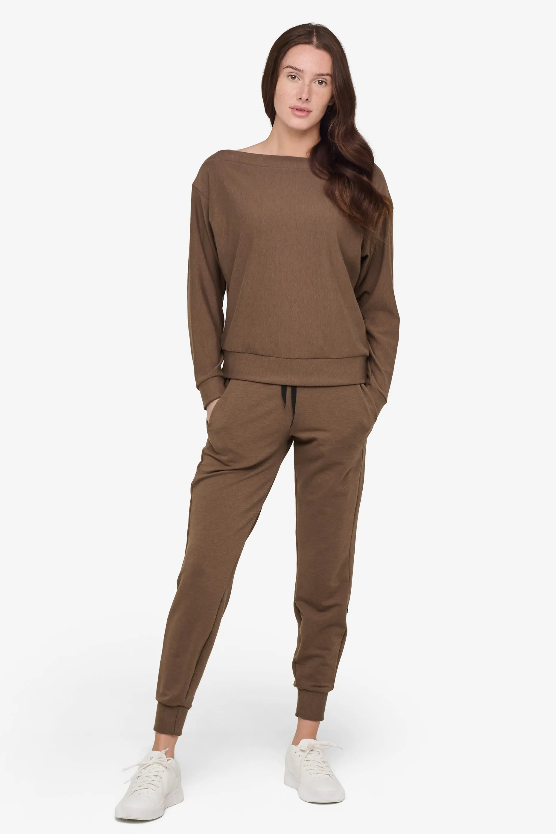 Boatneck Sweatshirt in Chai sold by Daub & Design product image thumbnail 3