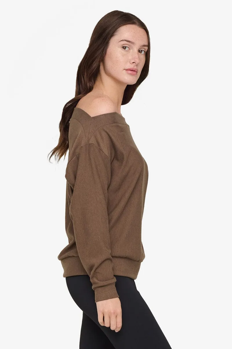 Boatneck Sweatshirt in Chai sold by Daub & Design product image thumbnail 2