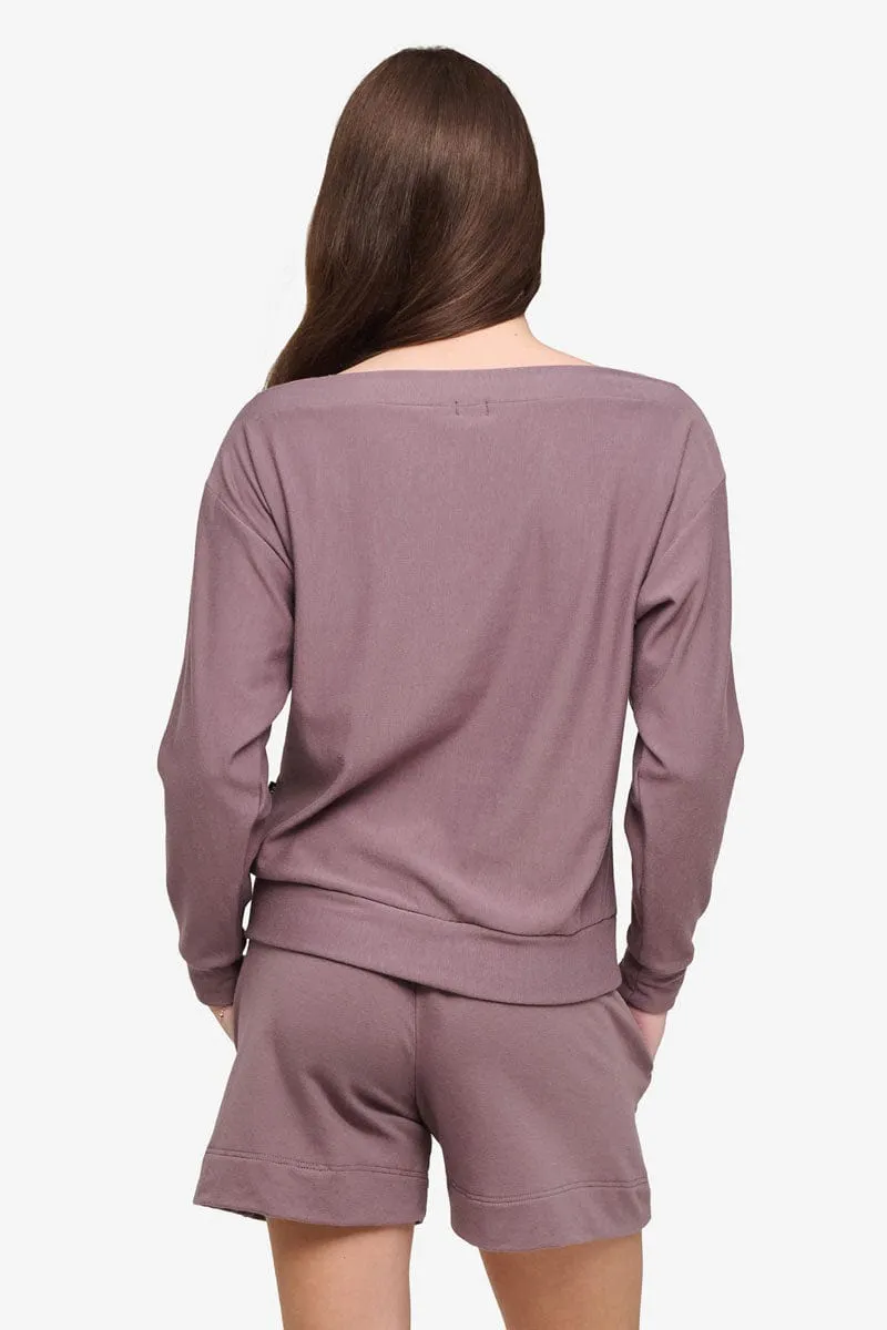 Boatneck Sweatshirt in Sparrow sold by Daub & Design product image thumbnail 5