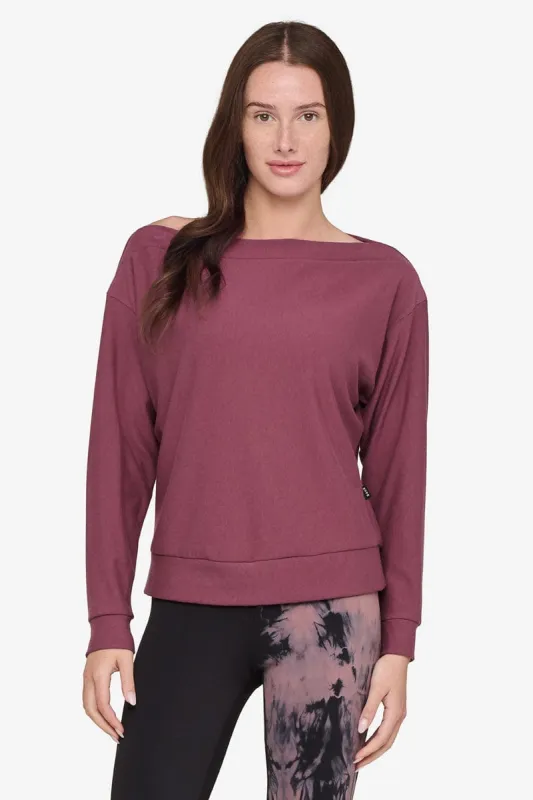 Boatneck Sweatshirt in Nocturne sold by Daub & Design