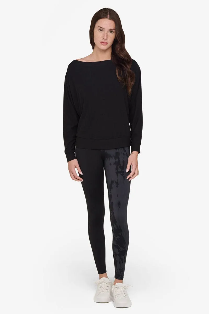 Boatneck Sweatshirt in Black sold by Daub & Design product image thumbnail 2