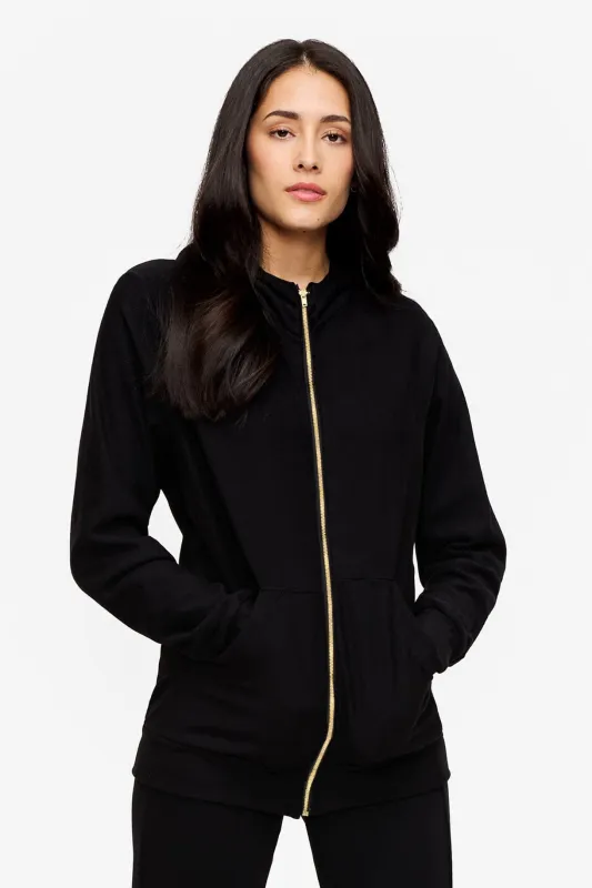 Freedom Full Zip Hoodie in Black sold by Daub & Design