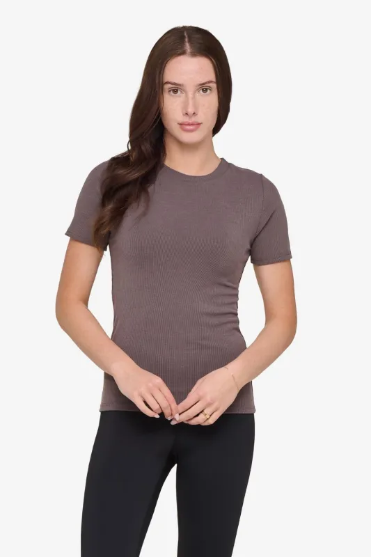 Ribbed Tee in Velora sold by Daub & Design