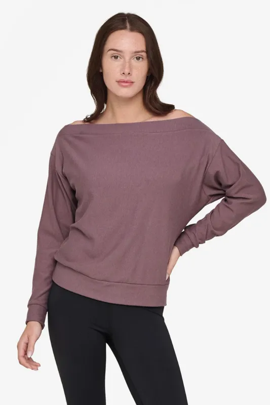 Boatneck Sweatshirt in Sparrow Lite sold by Daub & Design