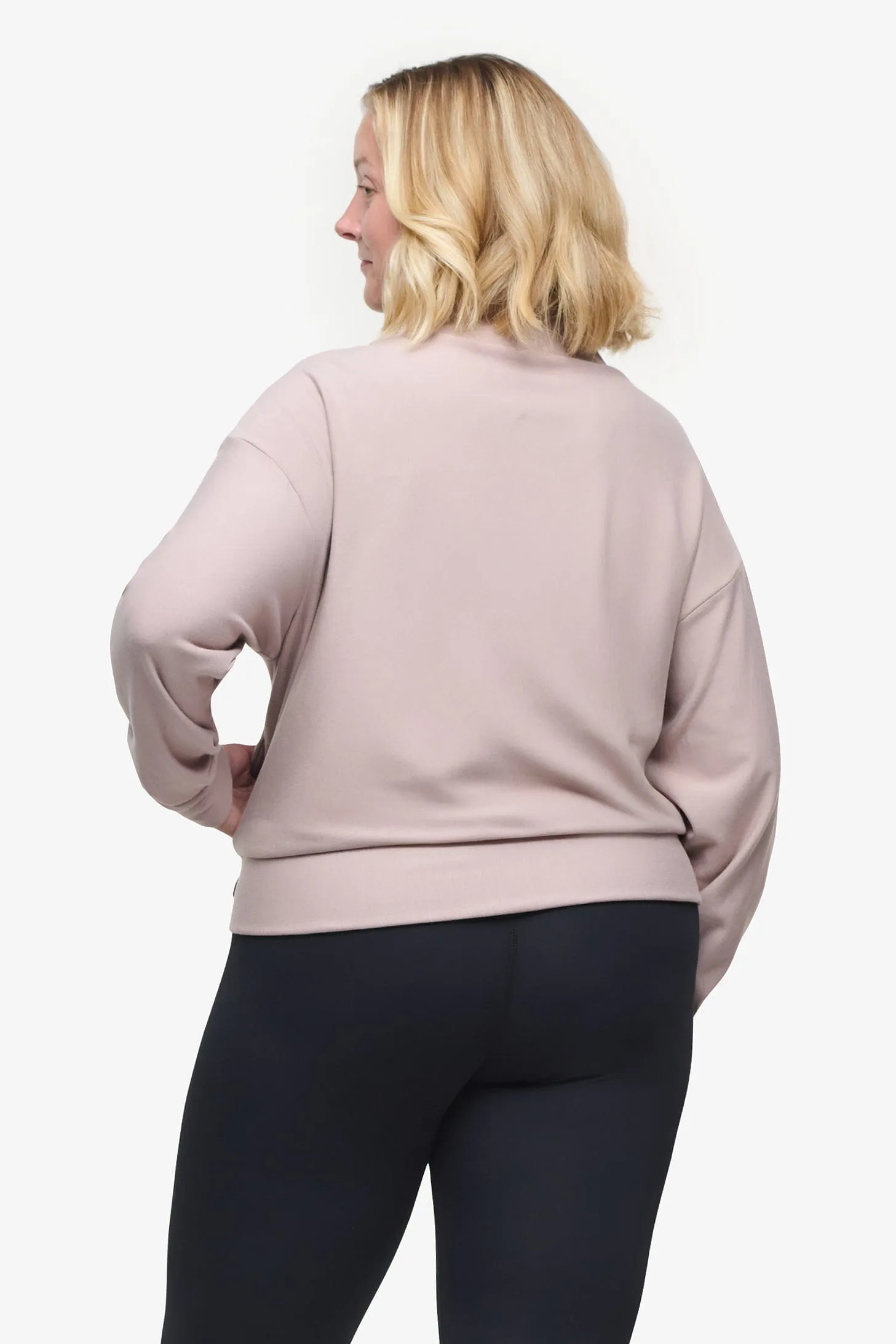 Freedom Quarter Zip Sweatshirt in Etherea sold by Daub & Design product image thumbnail 3