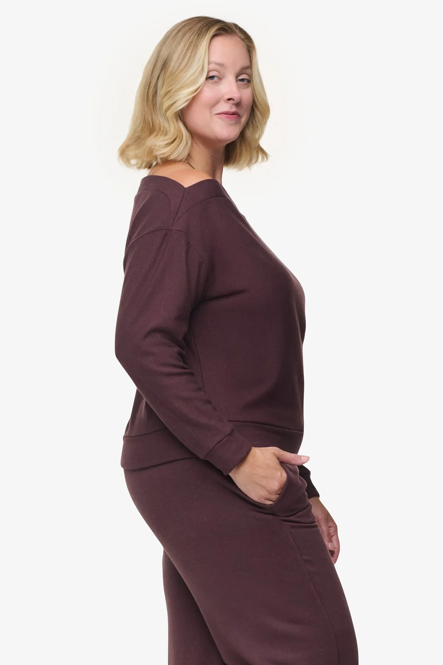 Boatneck Sweatshirt in Cacao sold by Daub & Design product image thumbnail 2