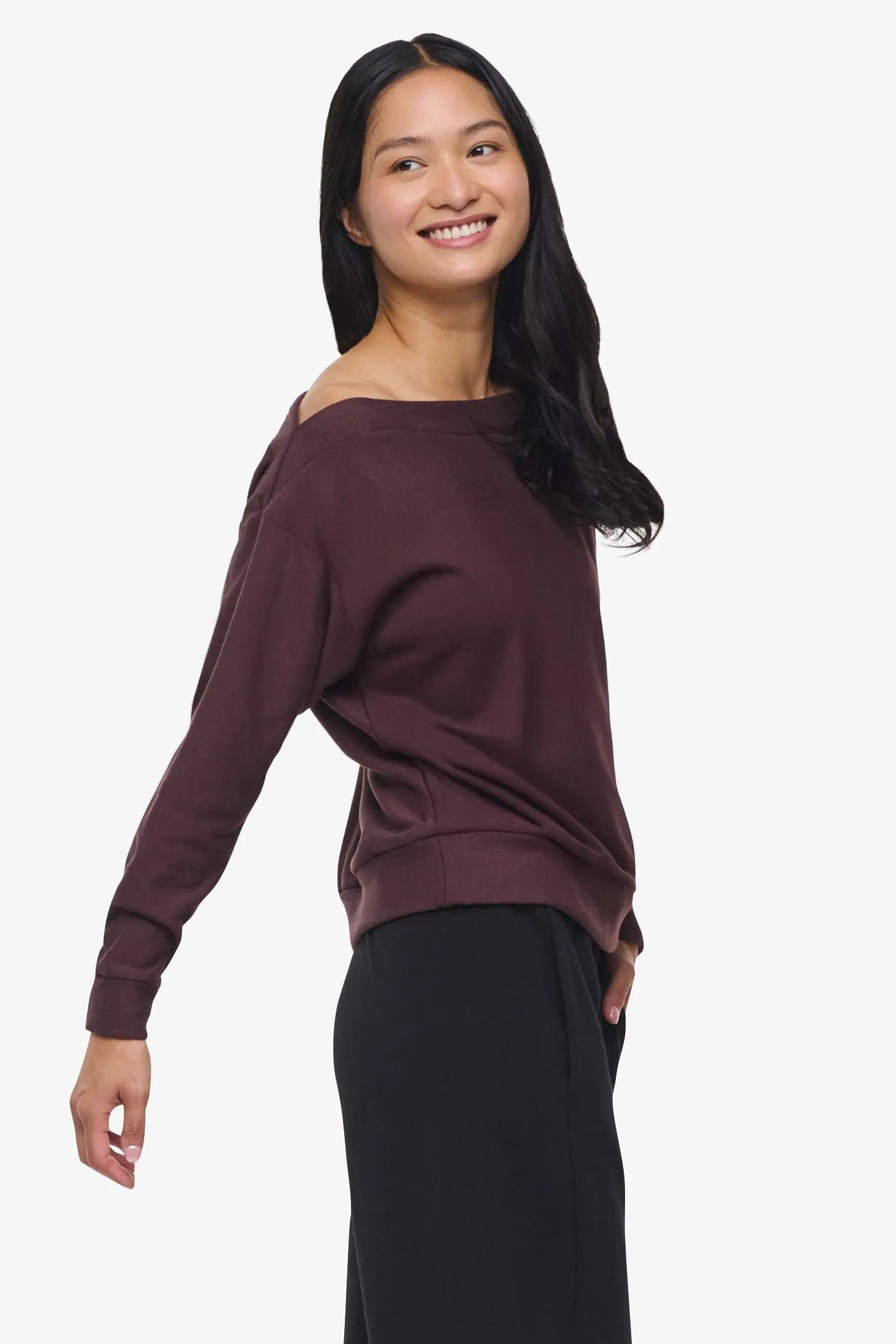 Boatneck Sweatshirt in Cacao sold by Daub & Design product image thumbnail 3