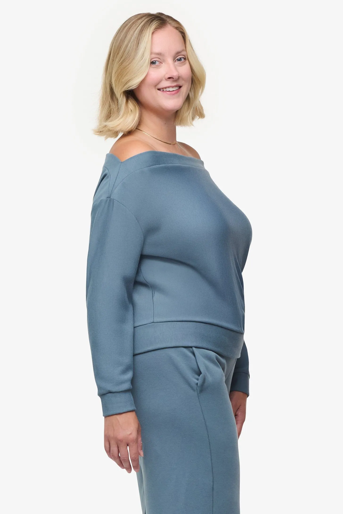 Boatneck Sweatshirt in Basalt sold by Daub & Design product image thumbnail 2