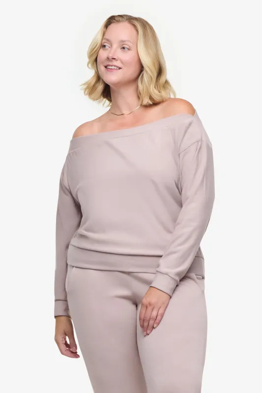 Boatneck Sweatshirt in Etherea sold by Daub & Design