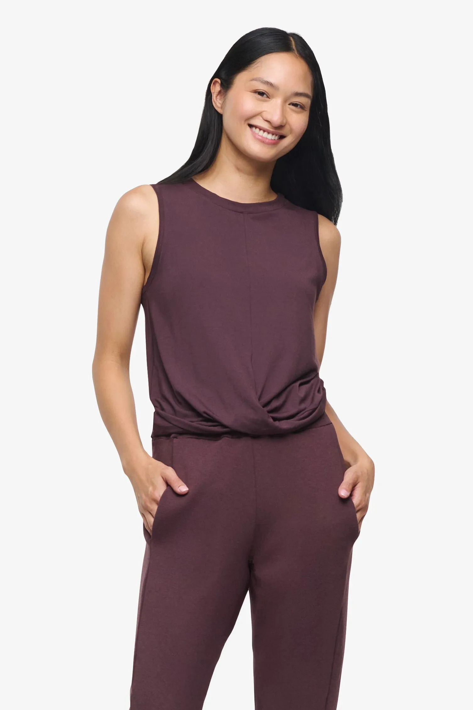 Leilani Tank in Cacao sold by Daub & Design