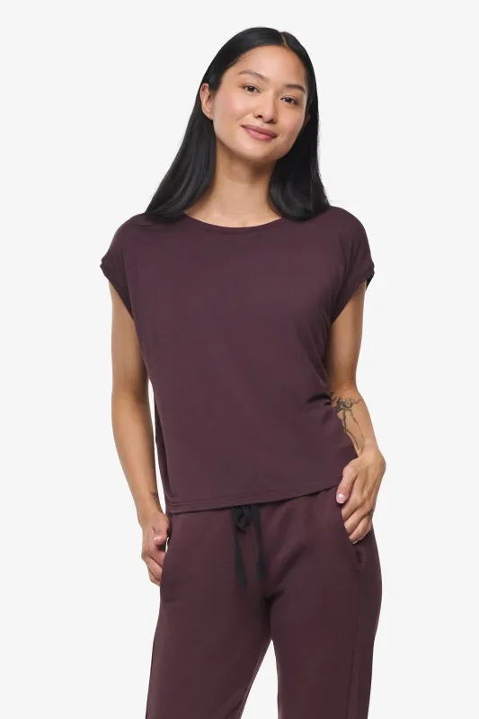 Box Tee in Cacao sold by Daub & Design