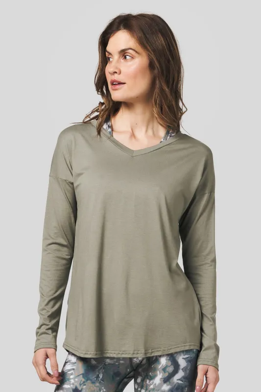 Luna Longsleeve in Rosemary sold by Daub & Design