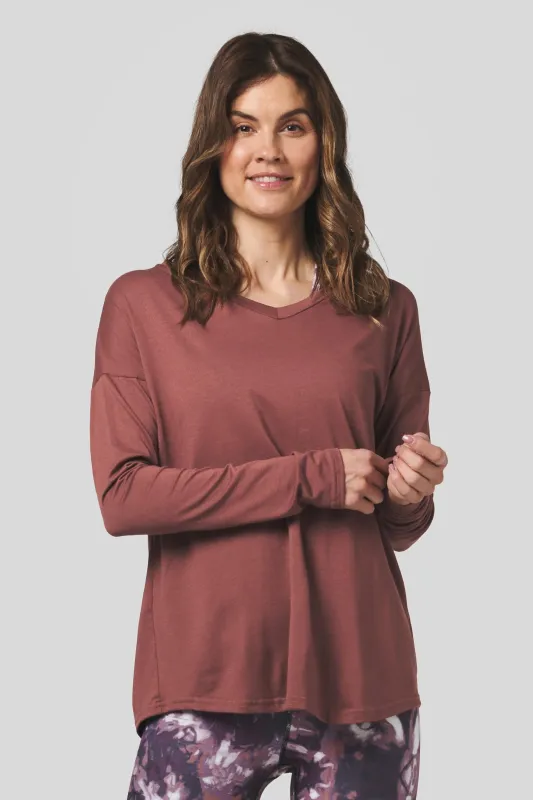 Luna Longsleeve in Rose Clay sold by Daub & Design