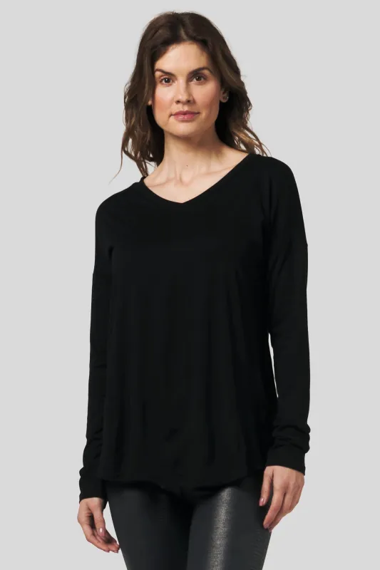 Luna Longsleeve in Black sold by Daub & Design