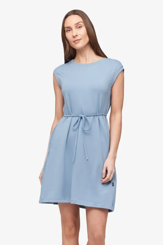Newport Dress in Coastal Blue made by Daub & Design