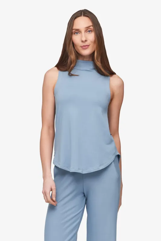 Briar Sleeveless Top in Coastal Blue made by Daub & Design