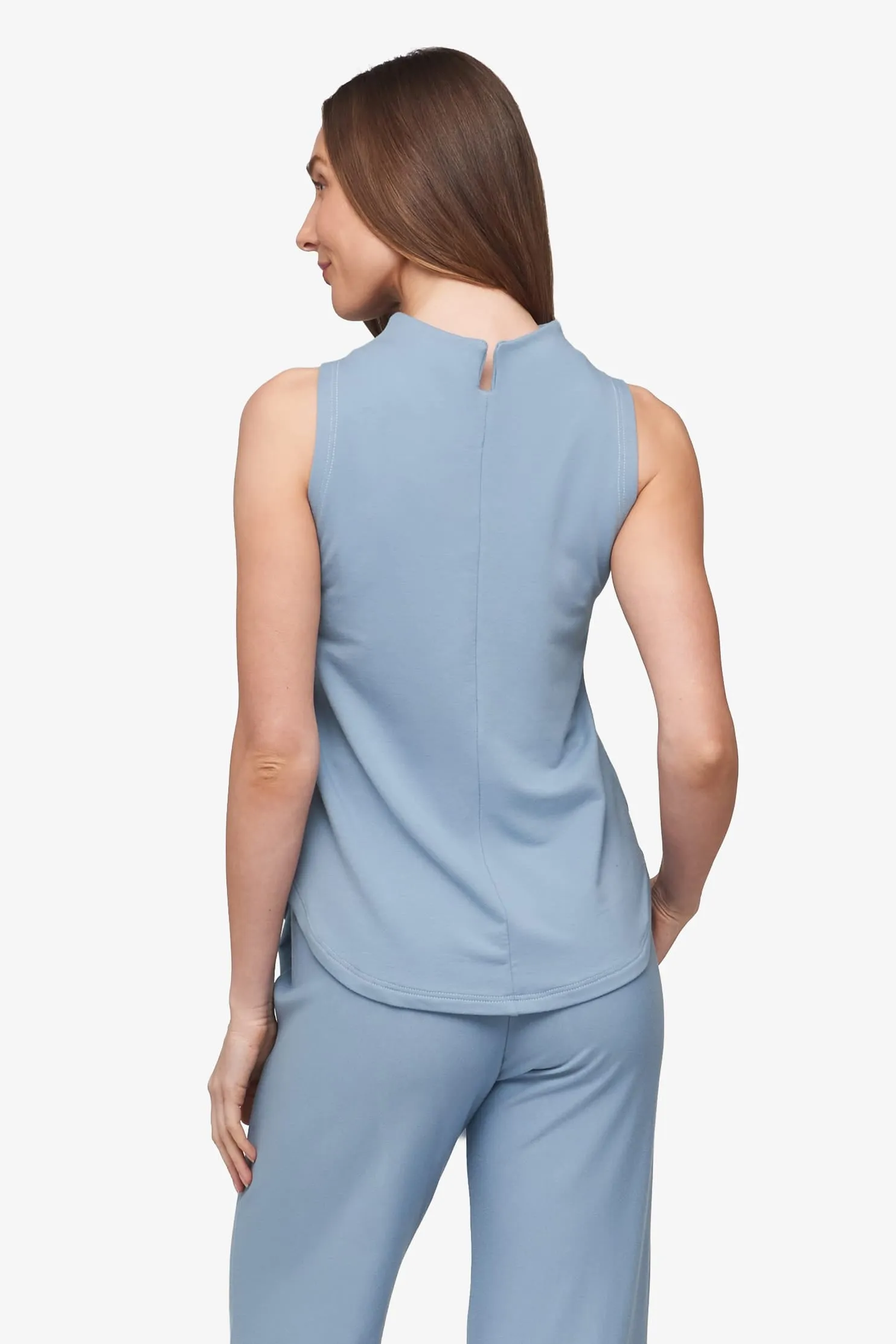 Briar Sleeveless Top in Coastal Blue sold by Daub & Design product image thumbnail 3