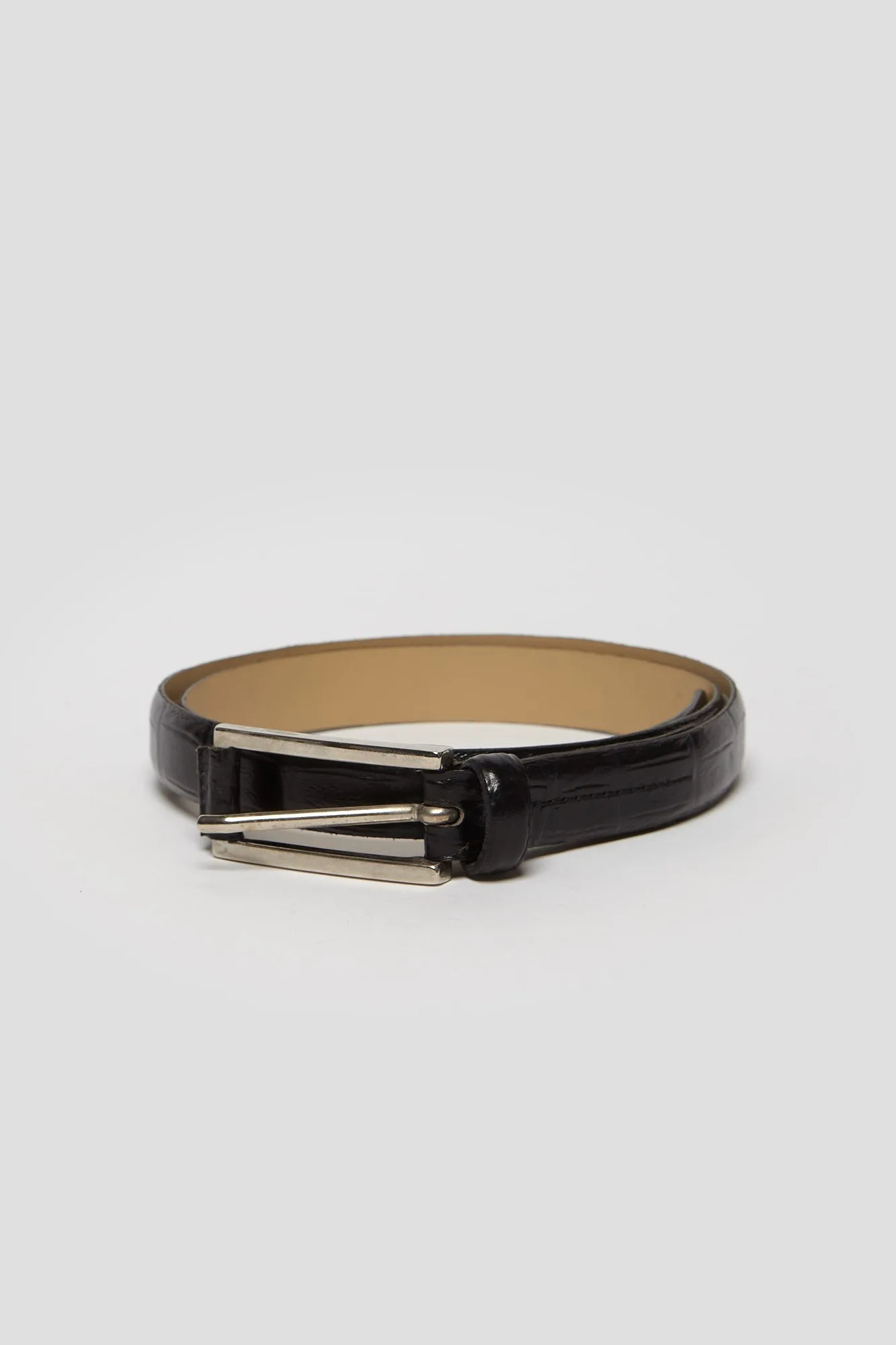 Croc Leather Belt - Pre-Loved sold by Decade Studio