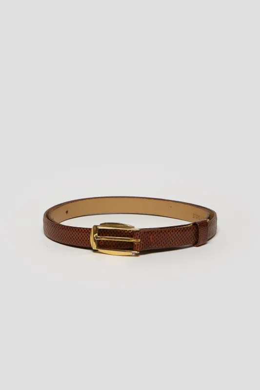 Narrow Leather Belt - Vintage made by Decade Studio