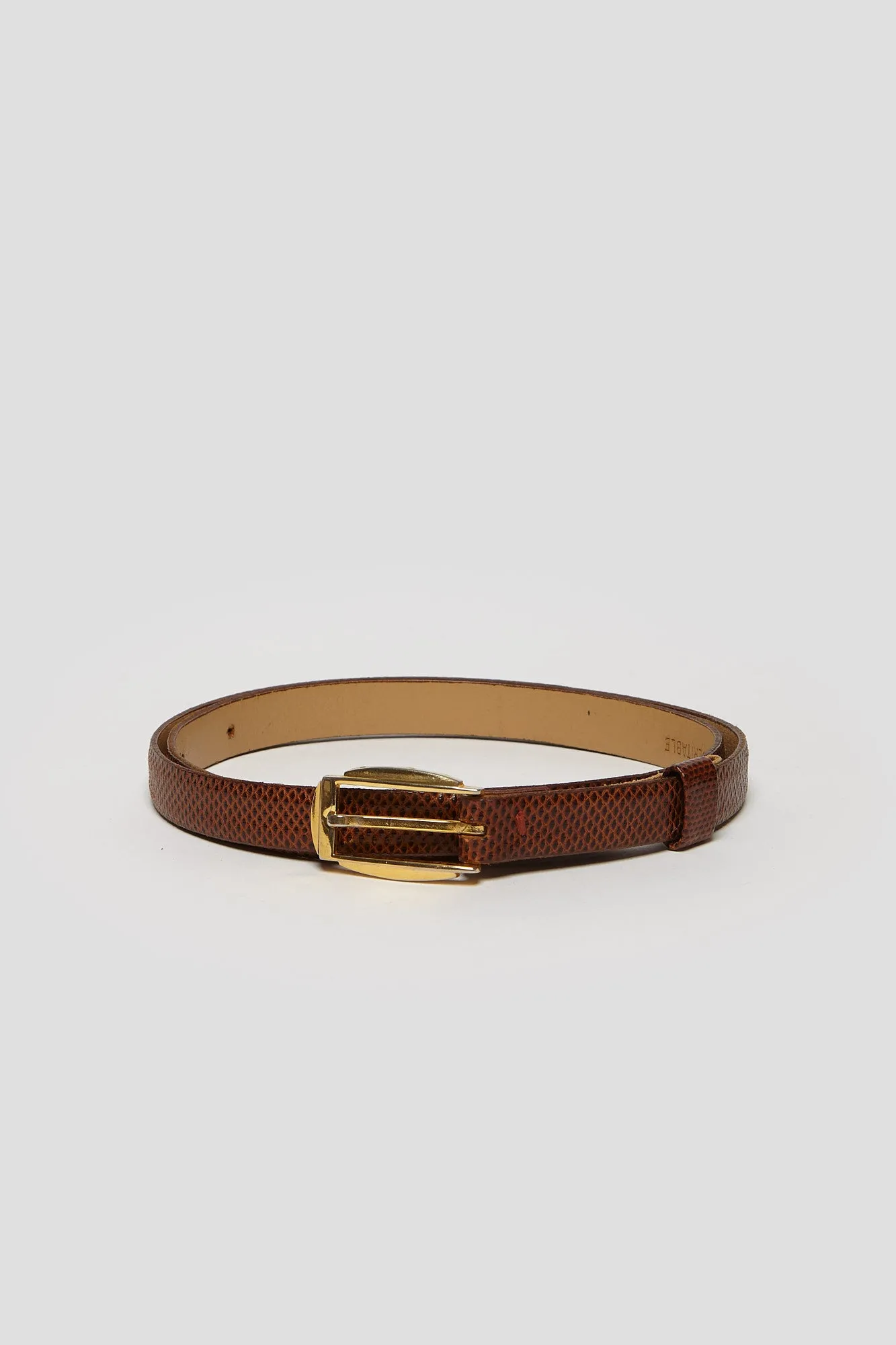 Narrow Leather Belt - Vintage sold by Decade Studio