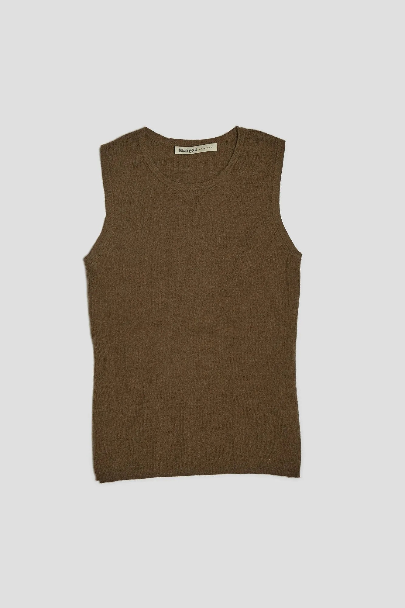 Black Goat Cashmere Tank sold by Decade Studio