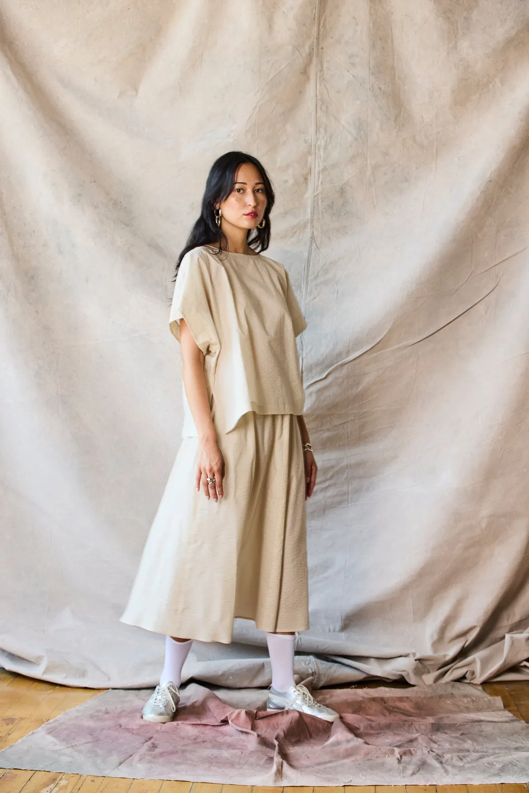 Cropped Split Tee - Oat sold by Devlyn van Loon product image thumbnail 3
