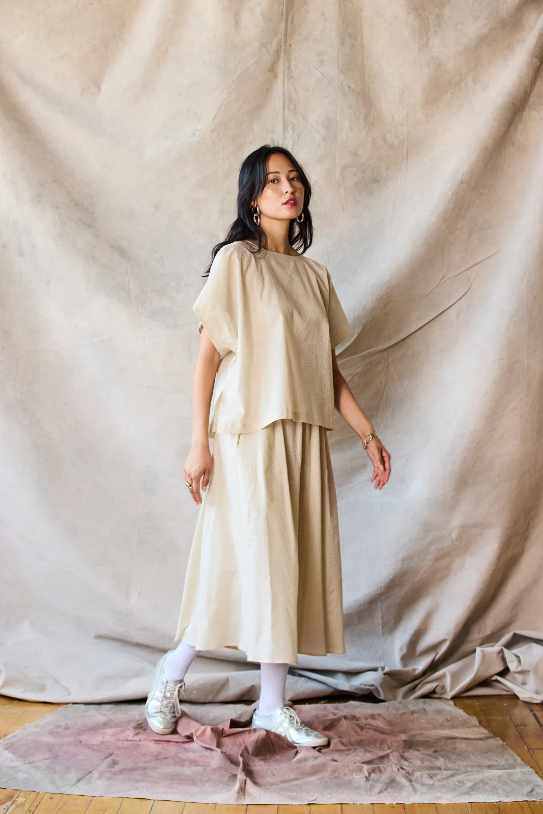 Cropped Split Tee - Oat sold by Devlyn van Loon product image thumbnail 4