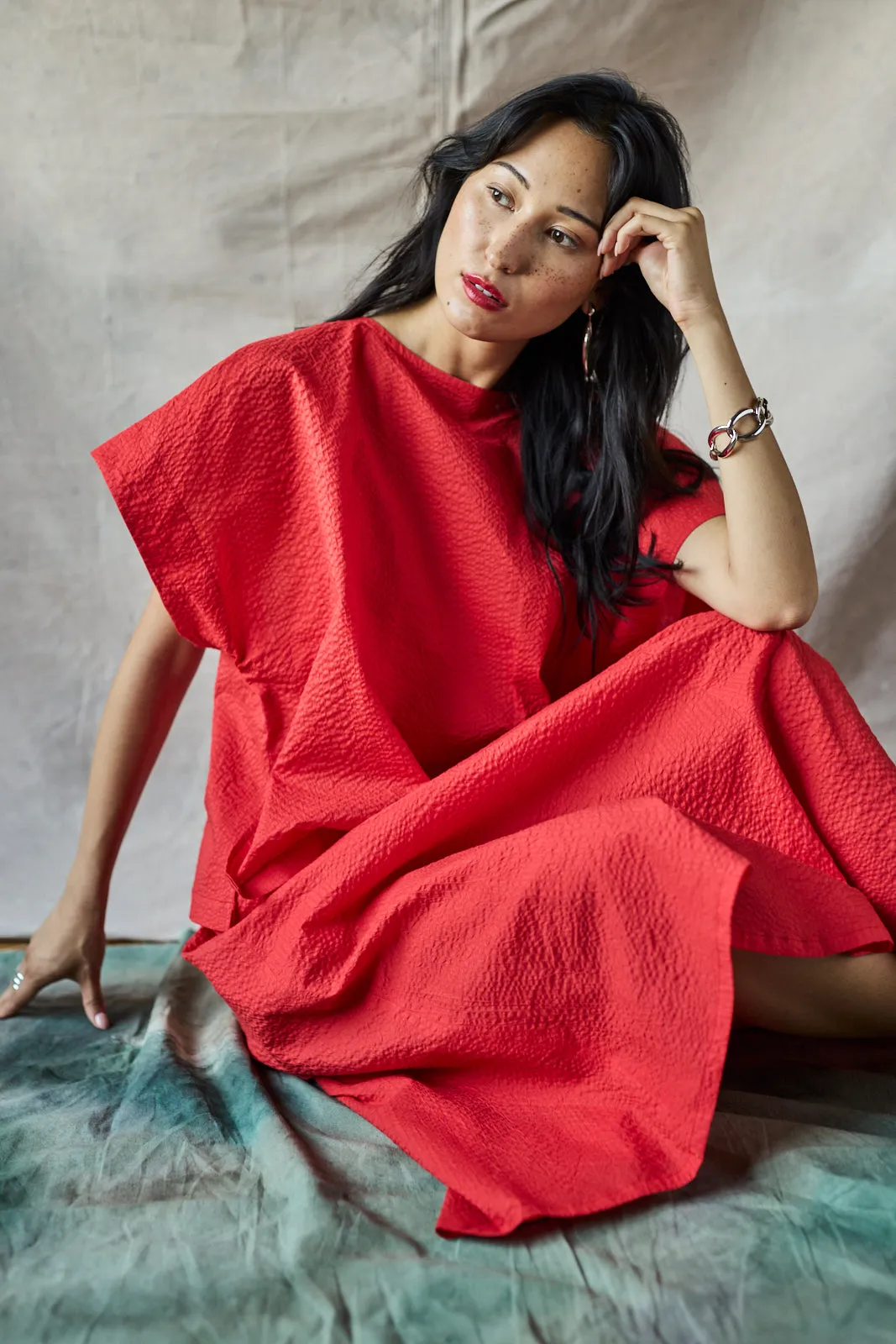 Cropped Split Tee - Tomato sold by Devlyn van Loon product image thumbnail 2