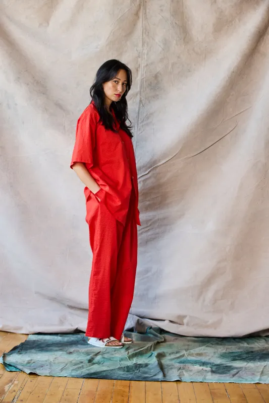 Drawstring Trousers - Tomato sold by Devlyn van Loon
