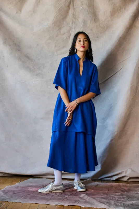 Flared Midi Skirt - Lapis sold by Devlyn van Loon