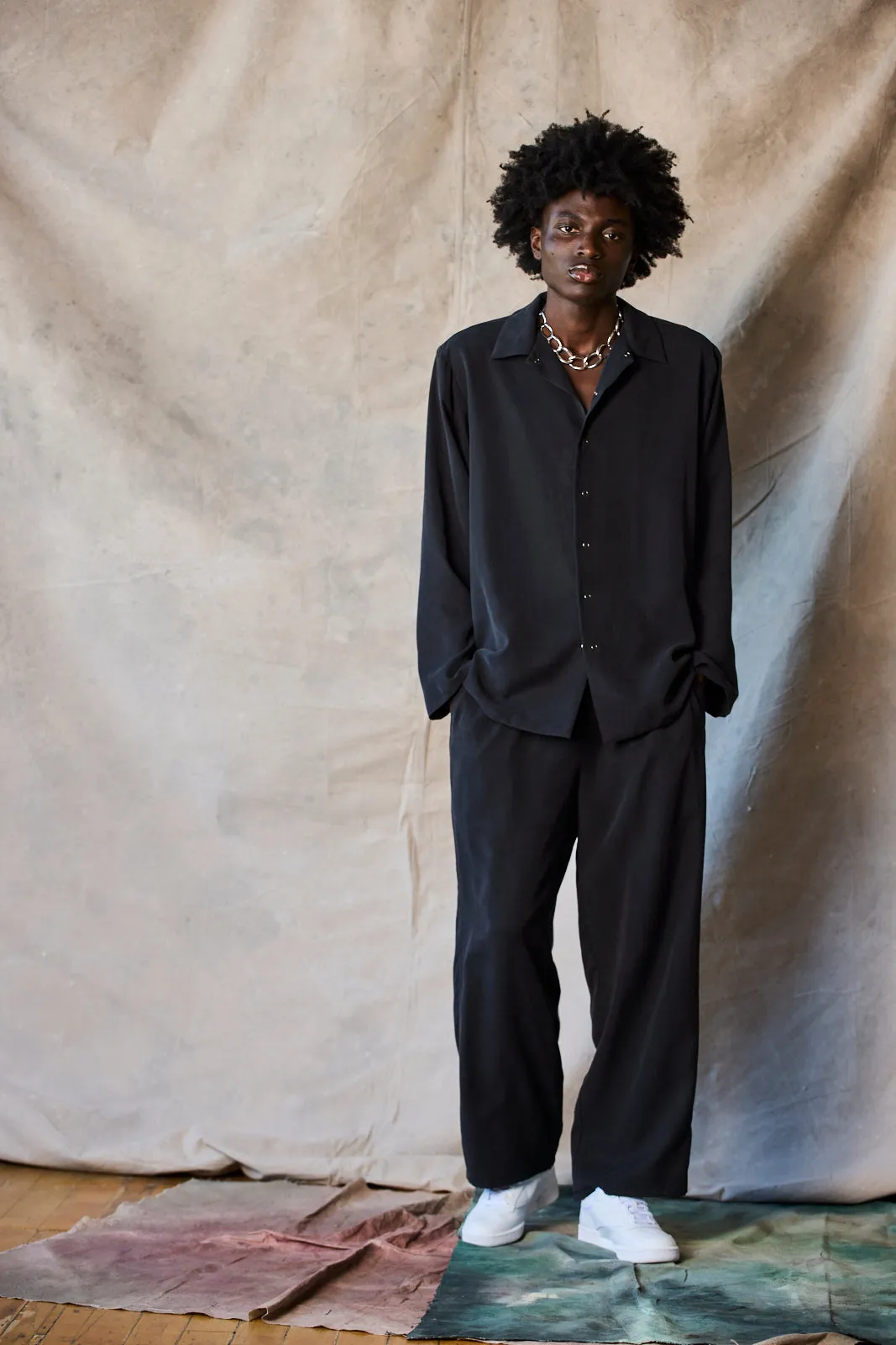 Drawstring Trousers - Muted Black sold by Devlyn van Loon