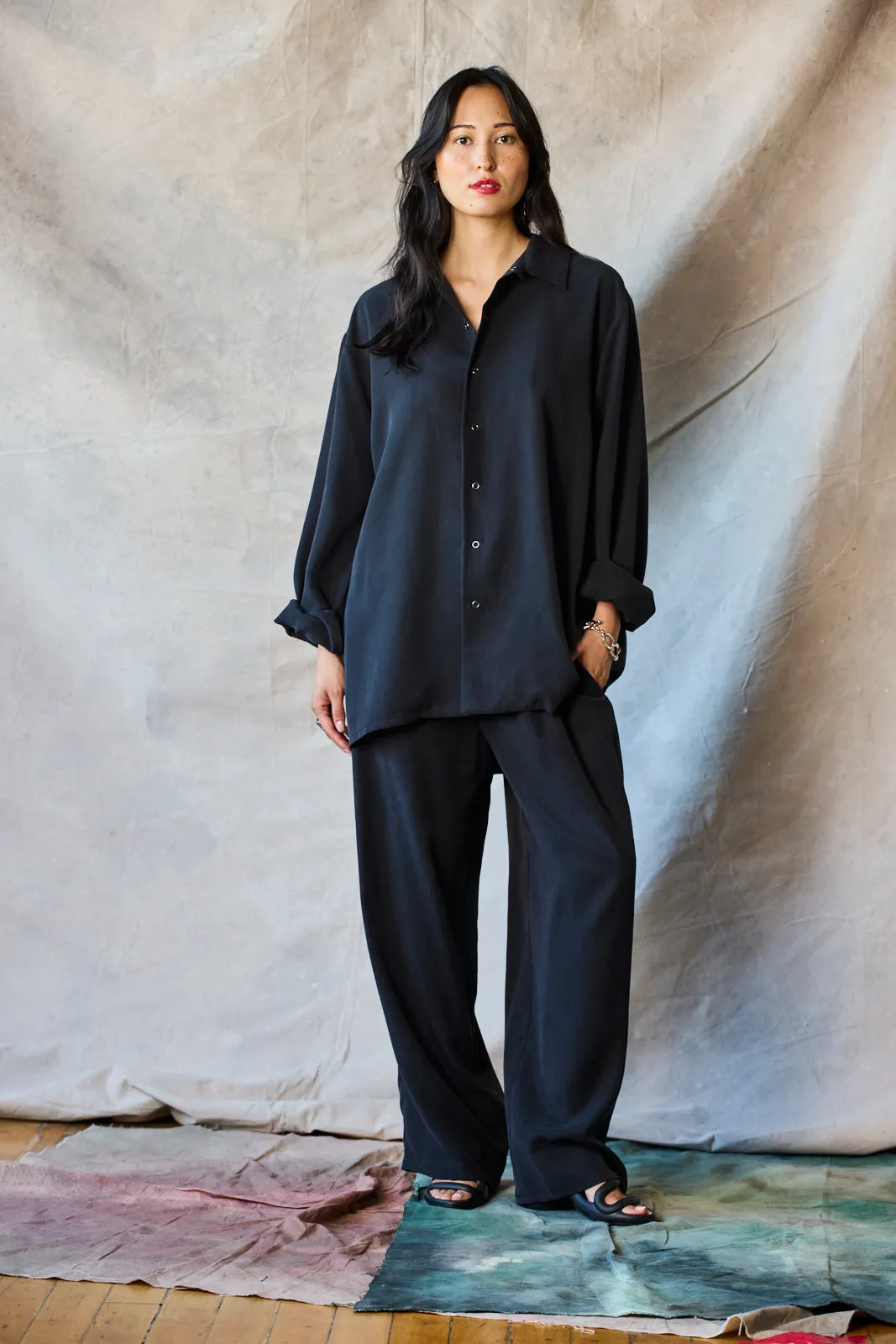 Drawstring Trousers - Muted Black sold by Devlyn van Loon product image thumbnail 4