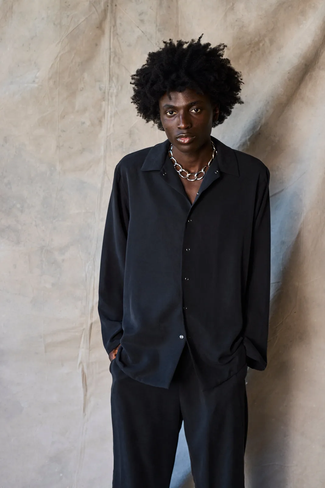 Unisex Snap Shirt - Muted Black sold by Devlyn van Loon product image thumbnail 2