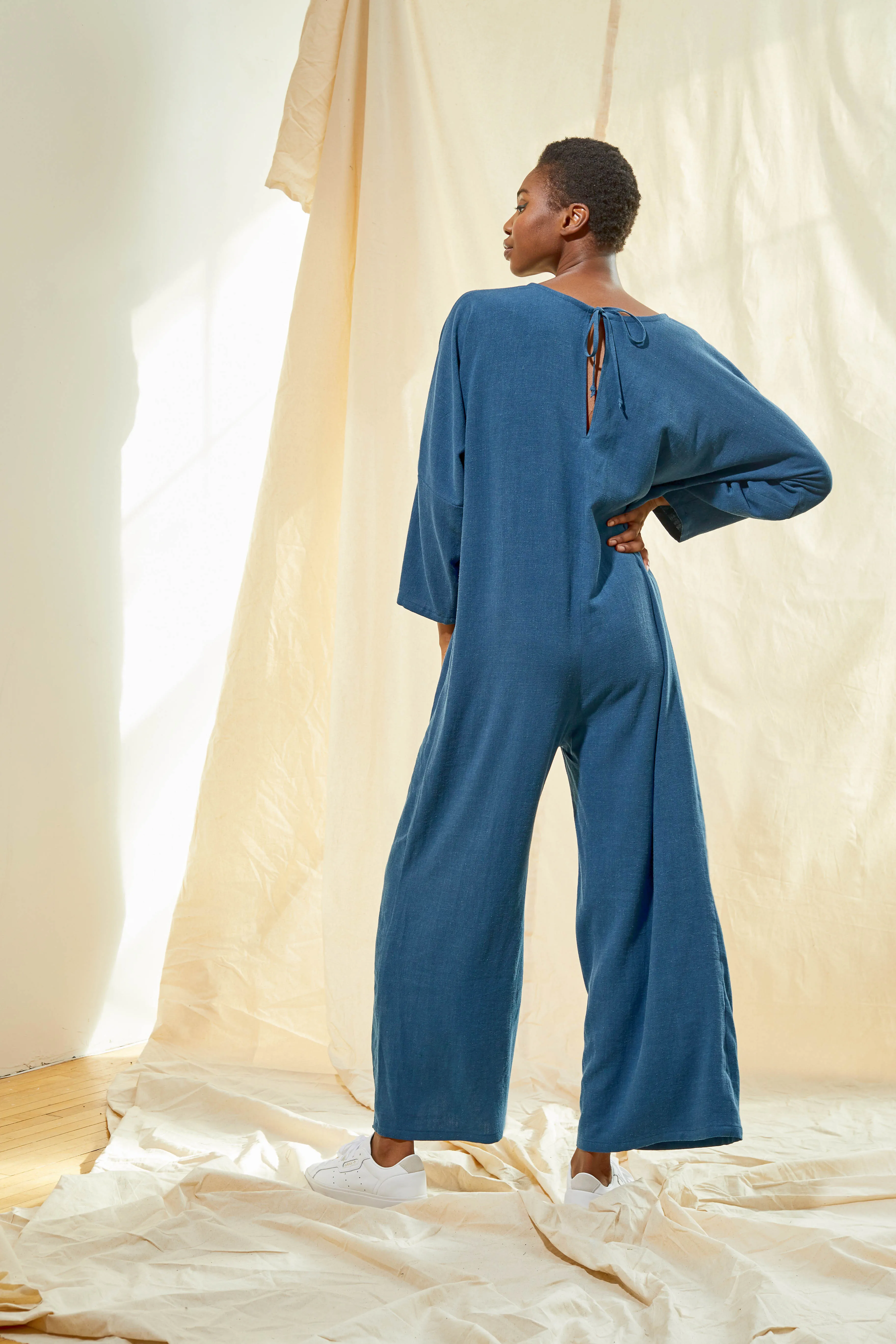 V-Neck Jumpsuit - Aegean Blue sold by Devlyn van Loon product image thumbnail 3