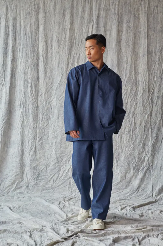Unisex Snap Shirt - Organic Denim sold by Devlyn van Loon
