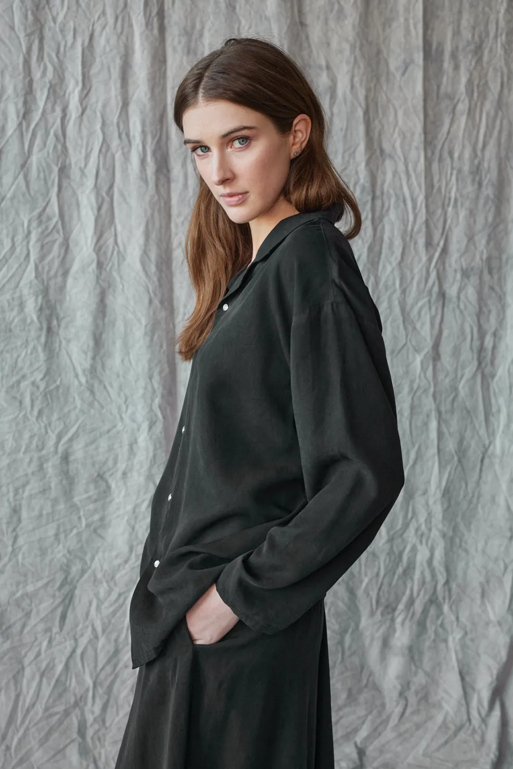 Tailored Shirt - Muted Black sold by Devlyn van Loon