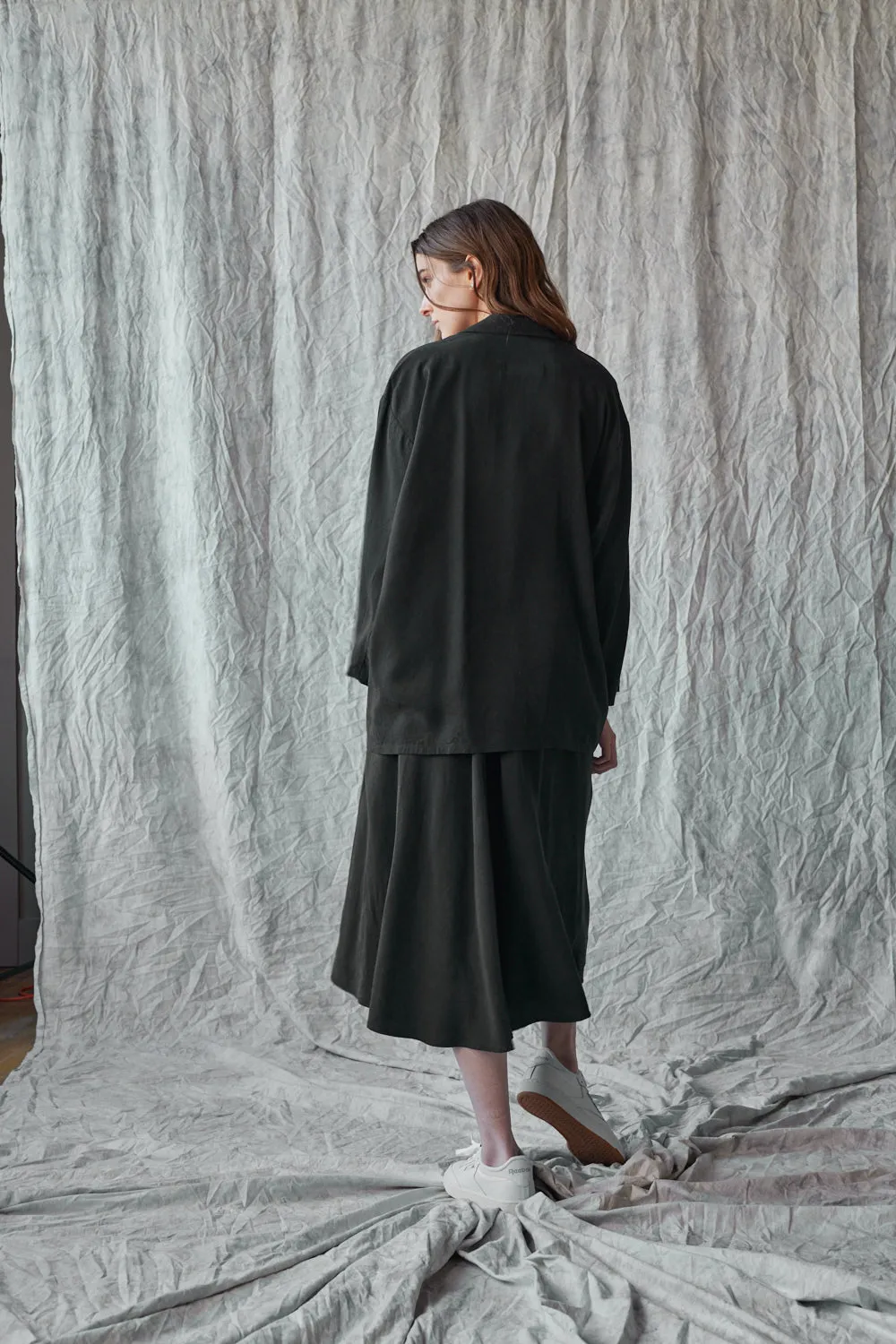 Flared Midi Skirt - Muted Black sold by Devlyn van Loon product image thumbnail 5