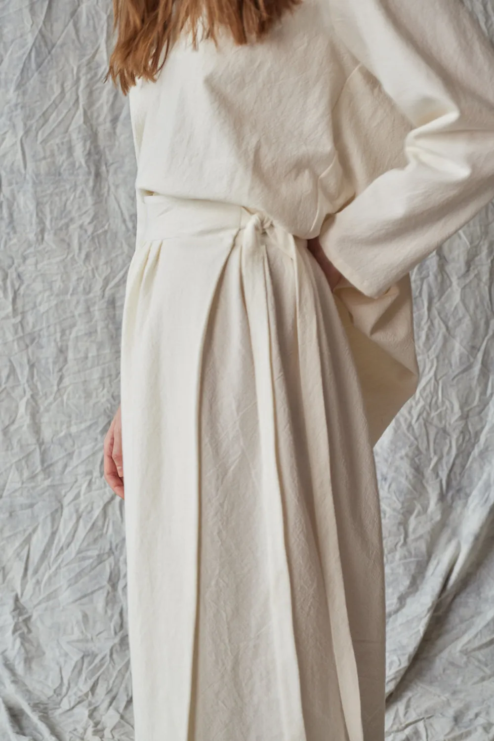 Pleated Wrap Skirt - Parchment Sample sold by Devlyn van Loon product image thumbnail 4