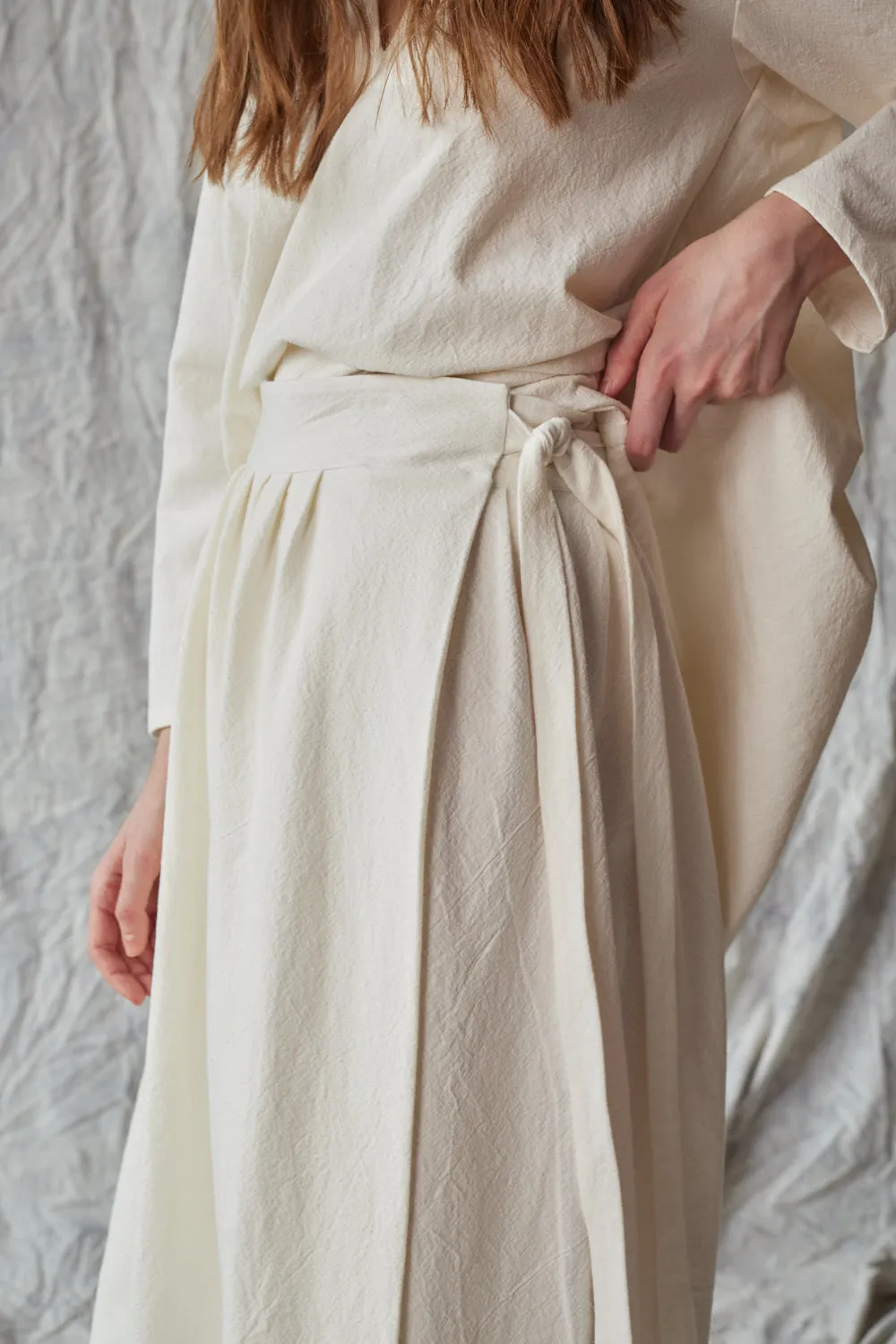 Pleated Wrap Skirt - Parchment Sample sold by Devlyn van Loon product image thumbnail 3