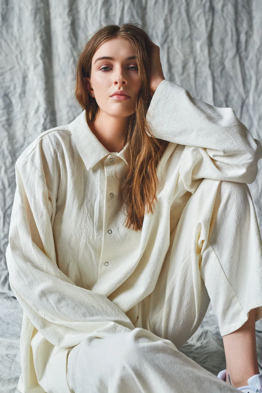 Unisex Snap Shirt - Parchment sold by Devlyn van Loon