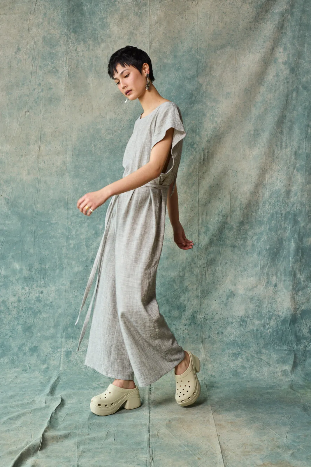 Tie Back Jumpsuit - Oyster sold by Devlyn van Loon product image thumbnail 5